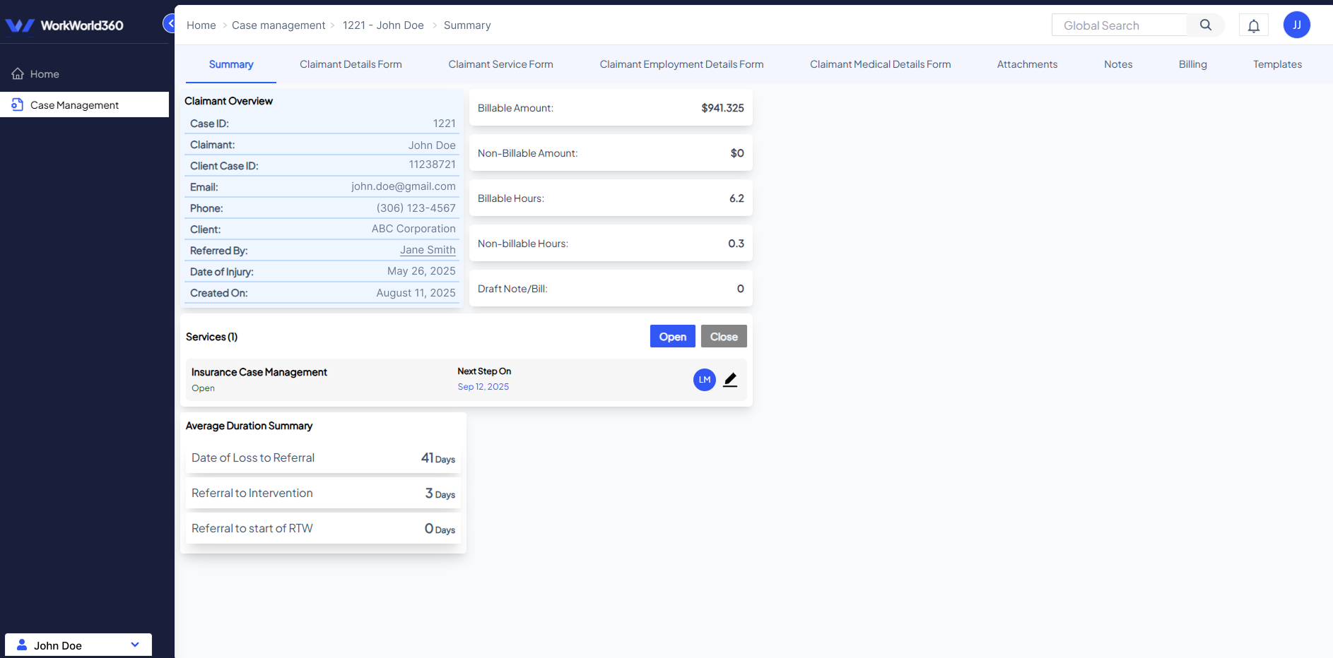 WorkWorld360 Case Management Software